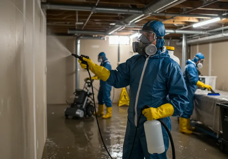 Basement Sanitization and Antimicrobial Treatment process in West Plains, MO