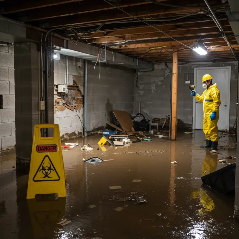 Flooded Basement Electrical Hazard in West Plains, MO Property